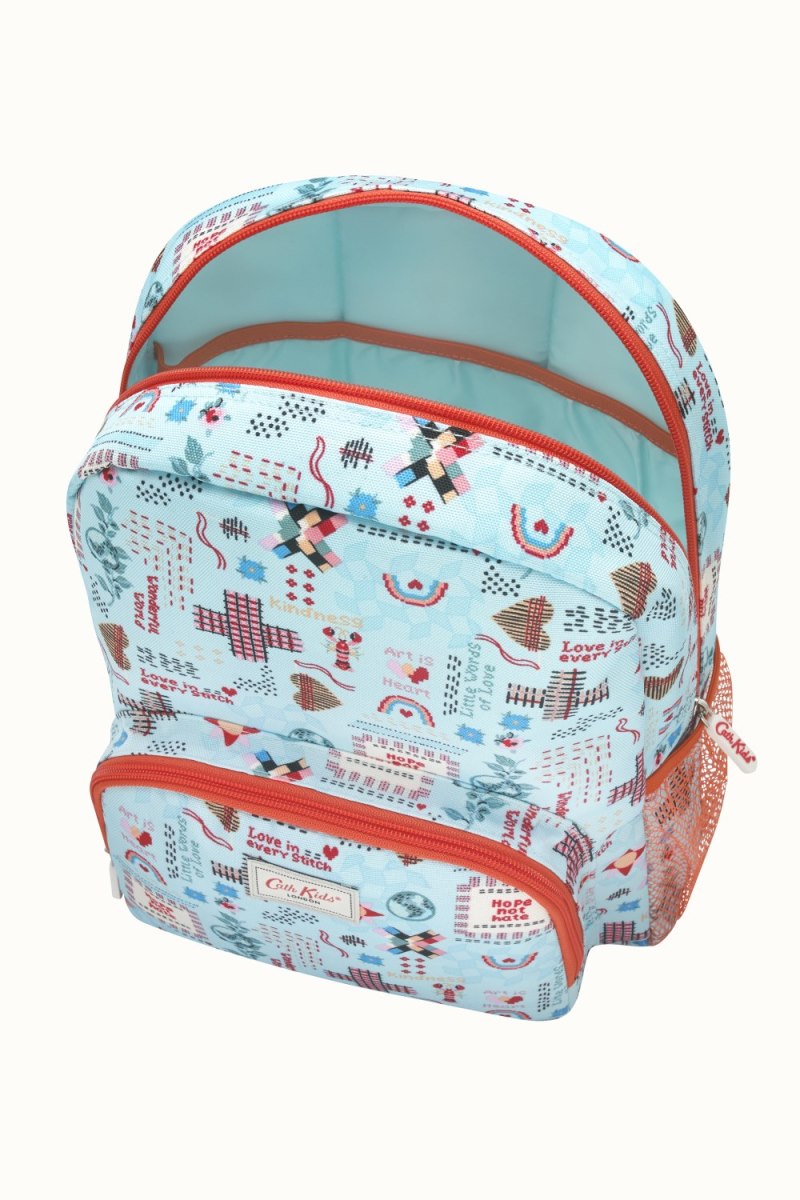 Patchwork Ditsy Kids Classic Large Backpack with Mesh Pocket