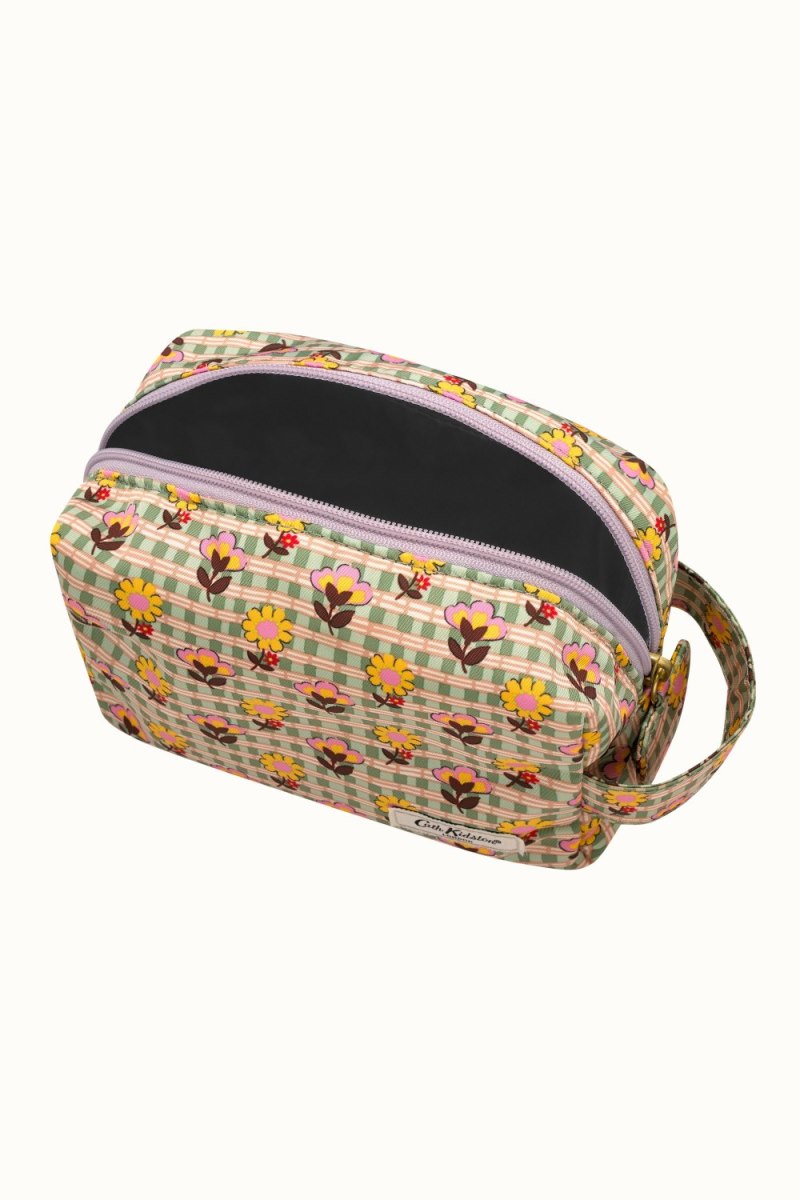 Check Ditsy Recycled Rose Beauty Bag