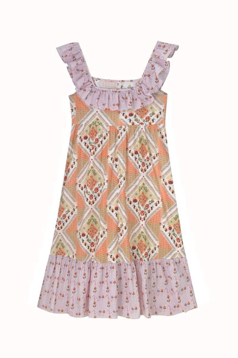Patchwork Organic Ruffle Dreamer Dress