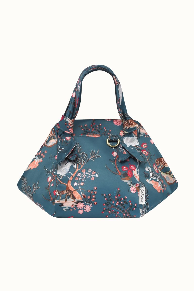 Painted Kingdom Recycled Satin Grab Bucket Bag