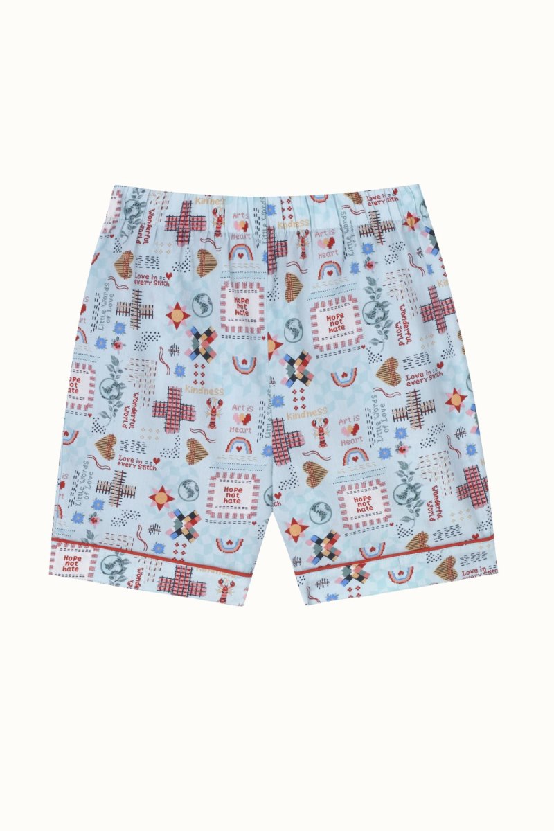 Patchwork Ditsy Short Sleeve Woven PJ Set (1-12 Years)