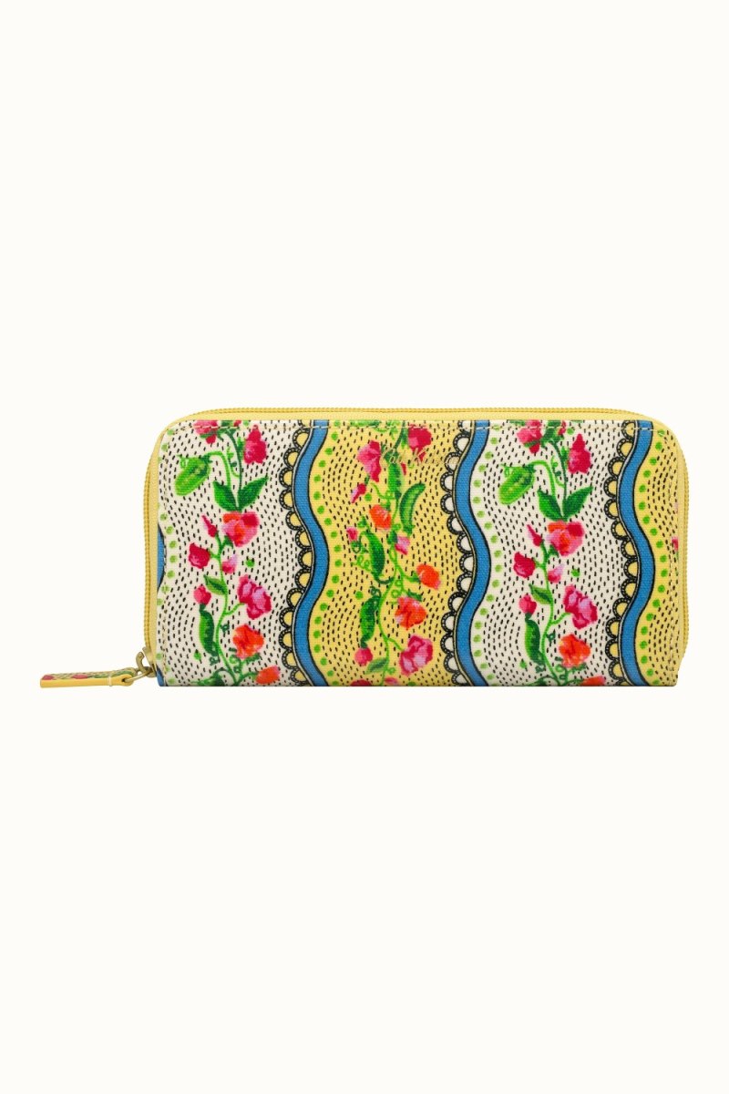 Sweet Pea Stripe Continental Zip Wallet