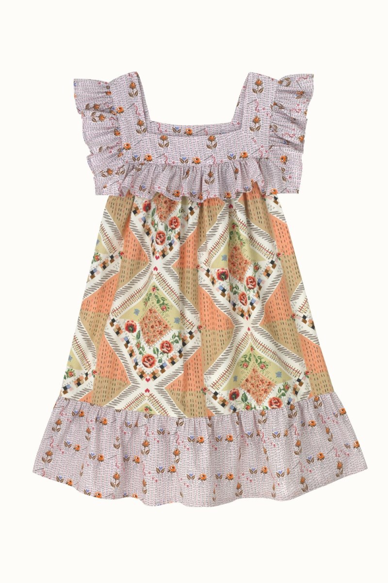Patchwork Kids Organic Ruffle Dreamer Dress (2-12 Years)