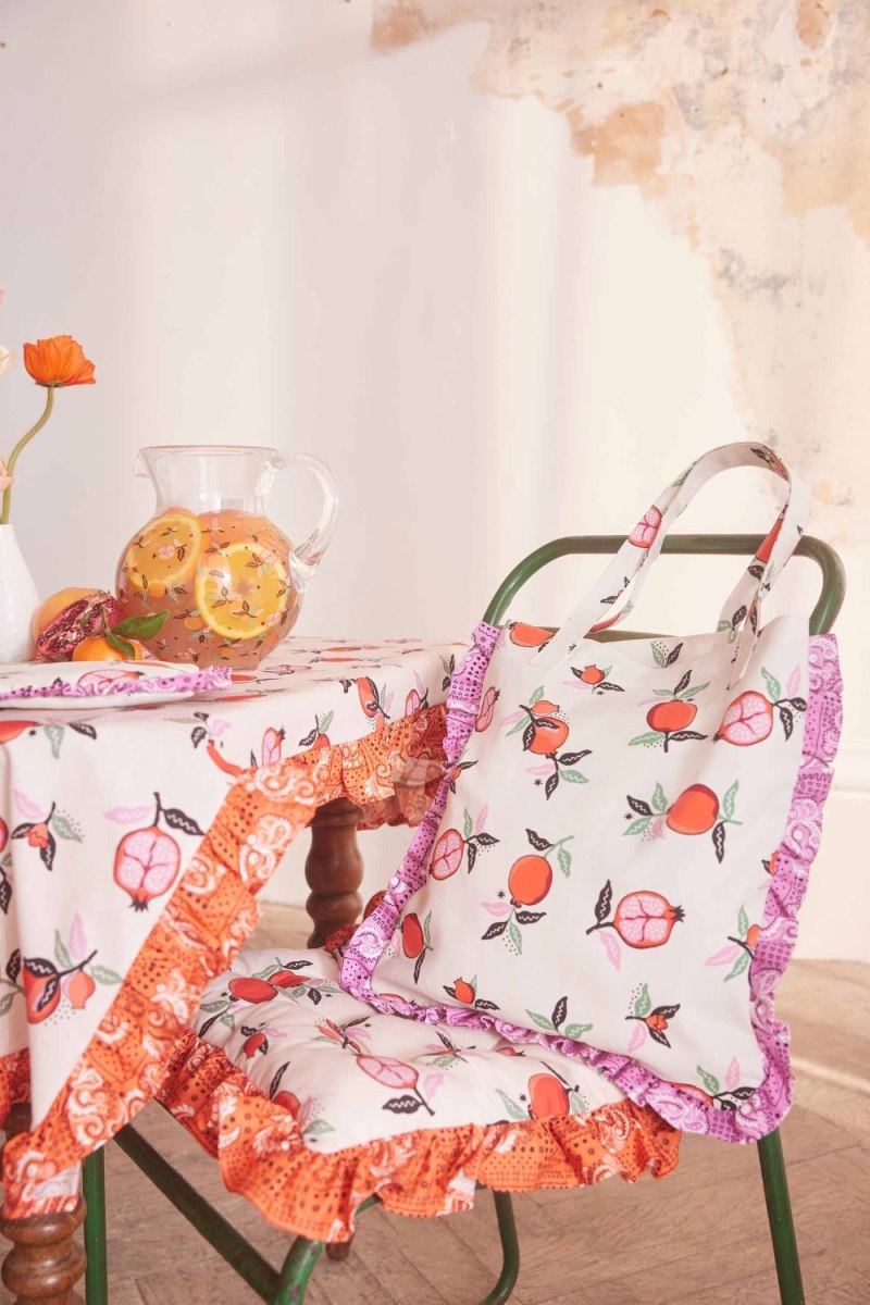 Pomegranate Frill Tote