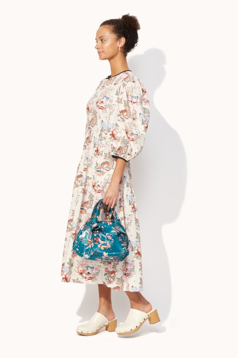 Painted Kingdom Recycled Satin Grab Bucket Bag