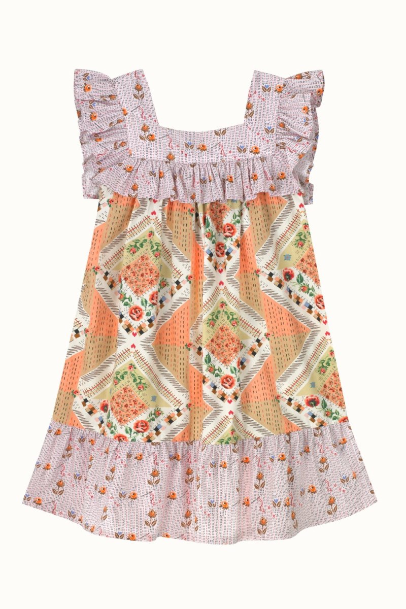Patchwork Kids Organic Ruffle Dreamer Dress (2-12 Years)