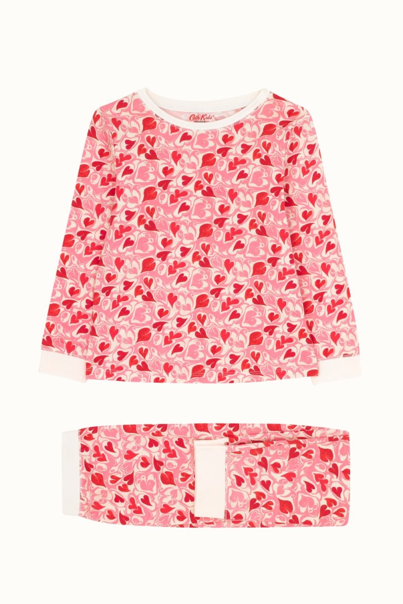 Marble Hearts Ditsy Long Sleeve Jersey PJs (1-12 Years)