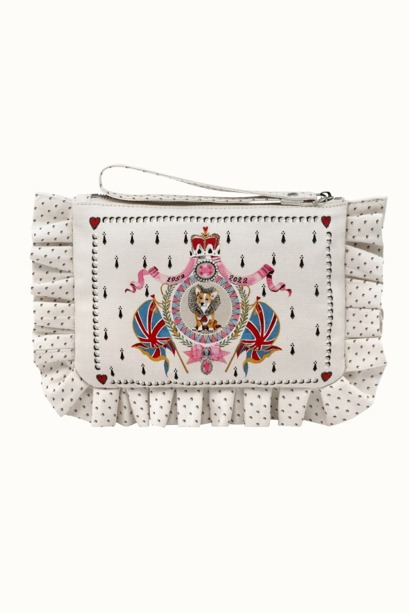 Jubilee Corgi Frill Wristlet Pouch