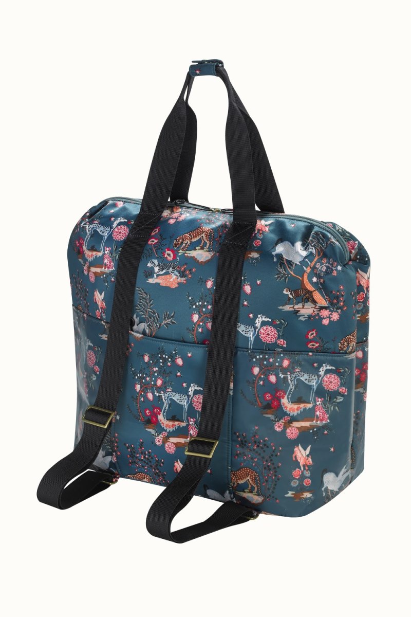 Painted Kingdom Recycled Satin Backpack Tote