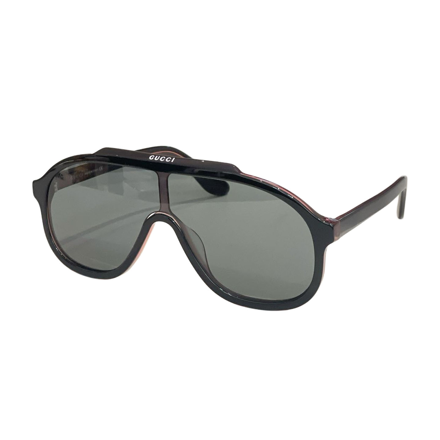 Gucci Pilot shape glasses orange/black/brown/leopard red/leopard brown/silver color Size 99口1-145