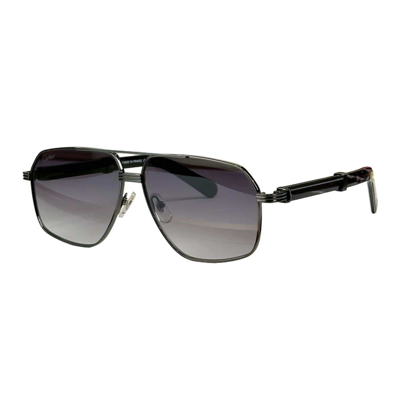 Cartier Pilot glasses black camouflage/black gold/brown gold/grey silver/green gold/black silver/white gold color Size 61口12 -145