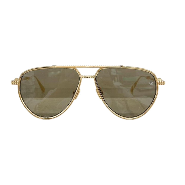 Valentino Pilot glasses black gold/brown/purple gold/purple silver/green/red color Size 59口14-145