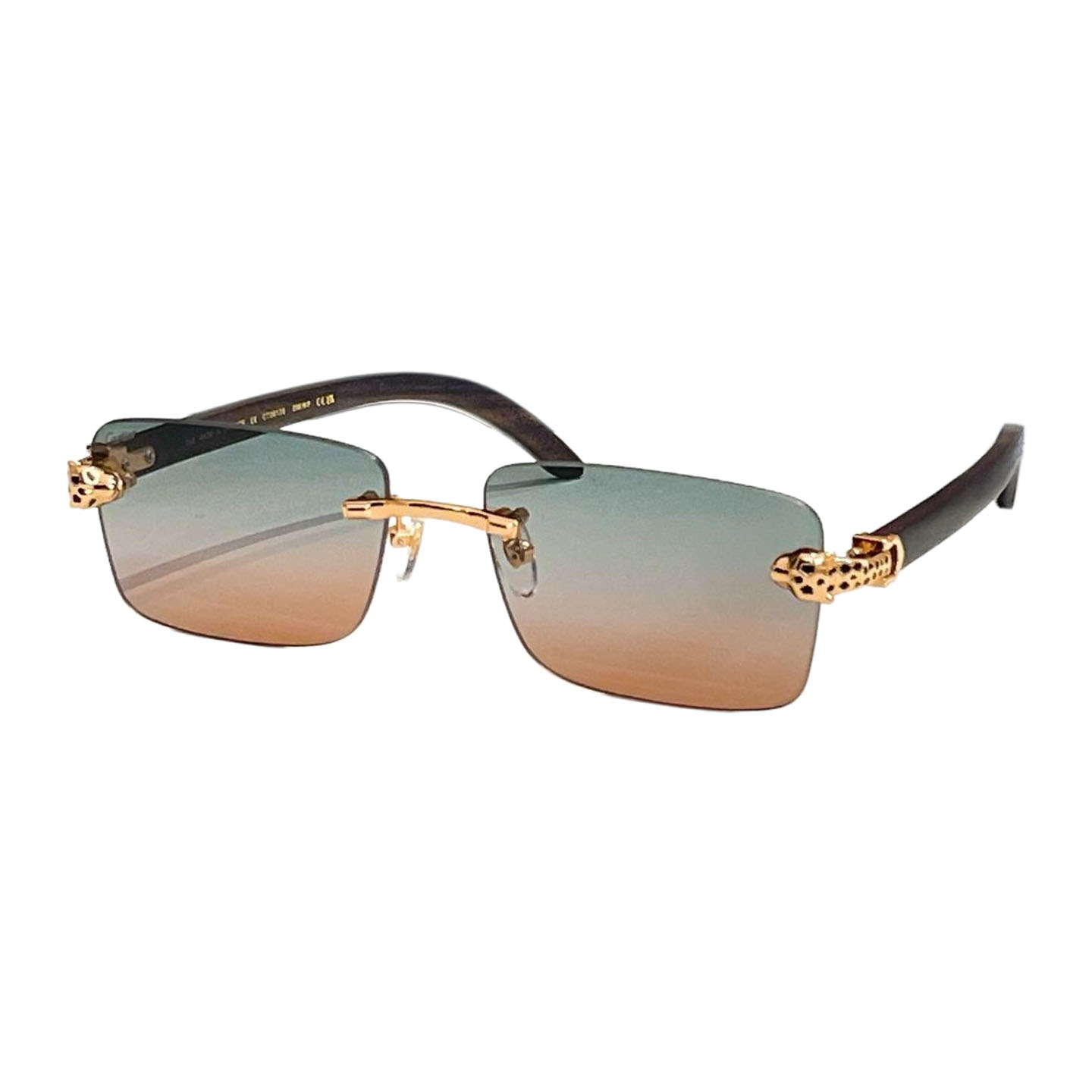 Cartier square frame glasses brown/green orange/red/eggplant/blue/apricot color Size 58口17-143