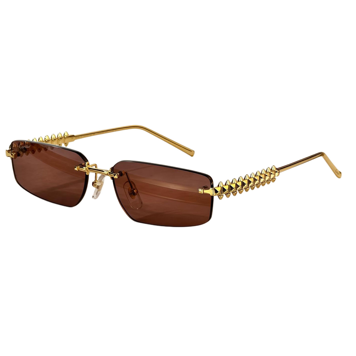 Cartier square frame glasses red/rust/tawny/brown/blue/black gold/black silver/purple gold color Size 58-16-140