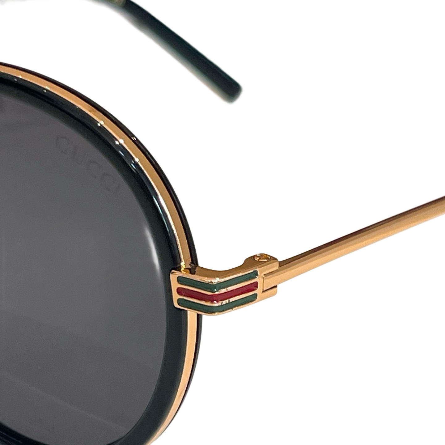 Gucci round frame glasses black gold/white/black silver/beige/blue silver color Size 57口18-145