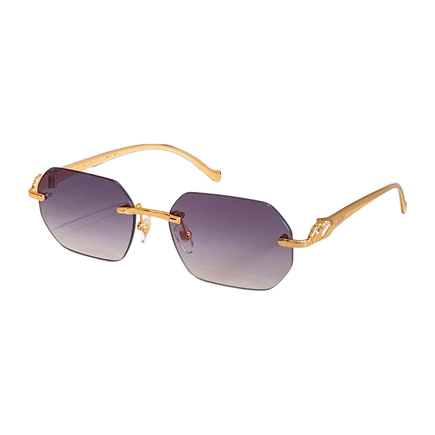 Cartier square frame glasses purple/brown/silver/pink/grey/blue gold/blue silver color Size 58口16-145