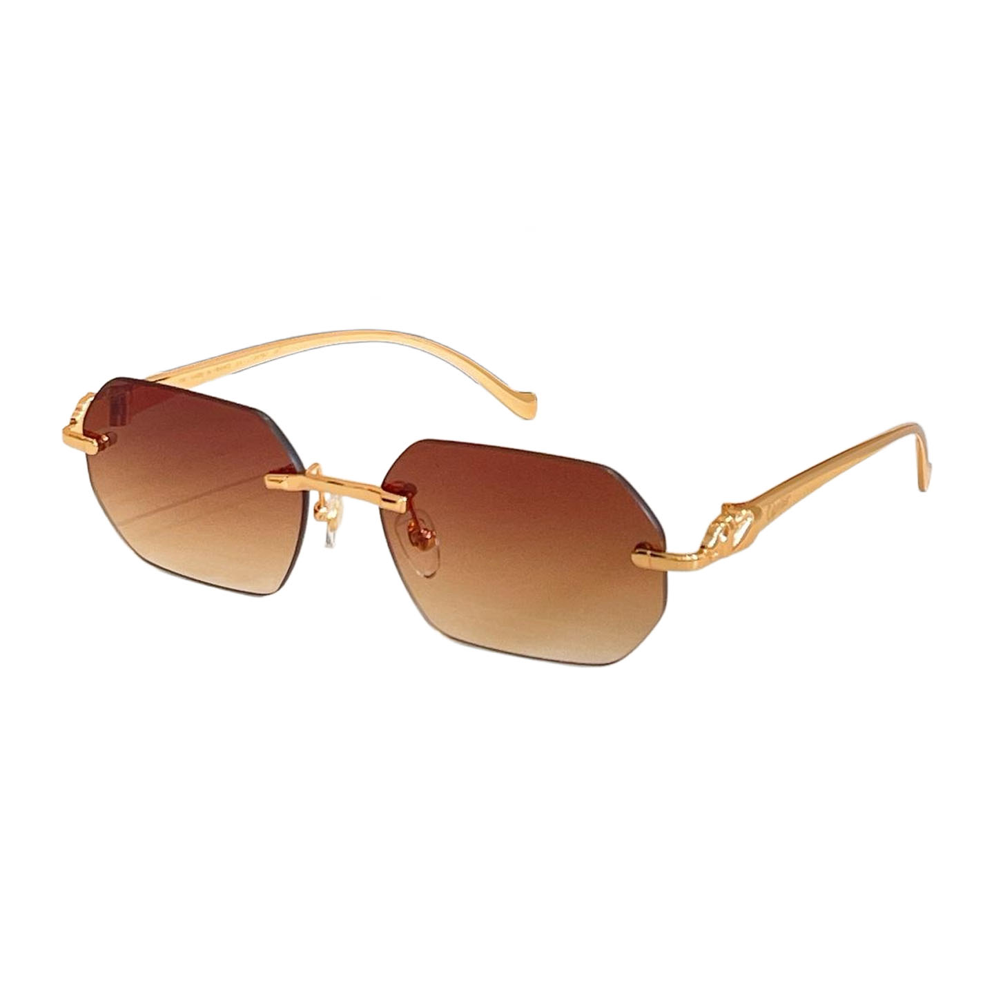 Cartier square frame glasses purple/brown/silver/pink/grey/blue gold/blue silver color Size 58口16-145