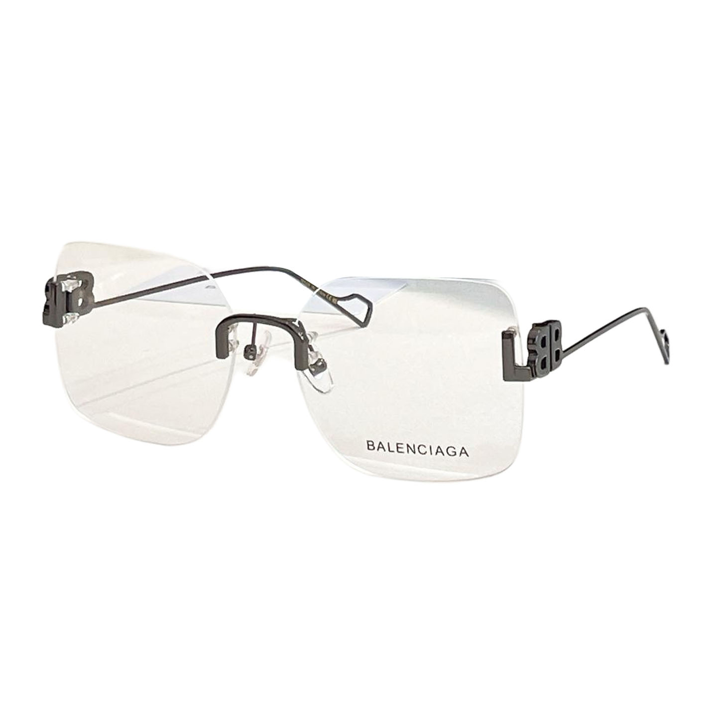 Balenciaga square frame glasses black/copper/gold/rose gold/silver color transparent lens Size 59口17-140