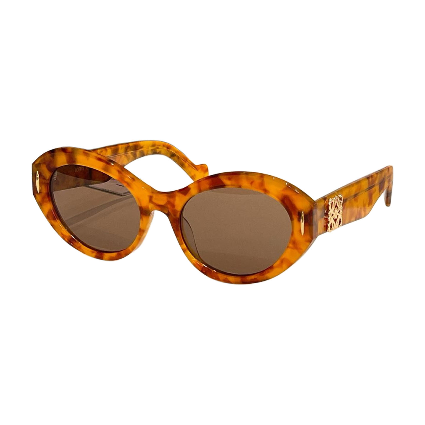 Loewe Oval glasses leopard brown/leopard black/black/black brown/tawny color Size 52口18-140