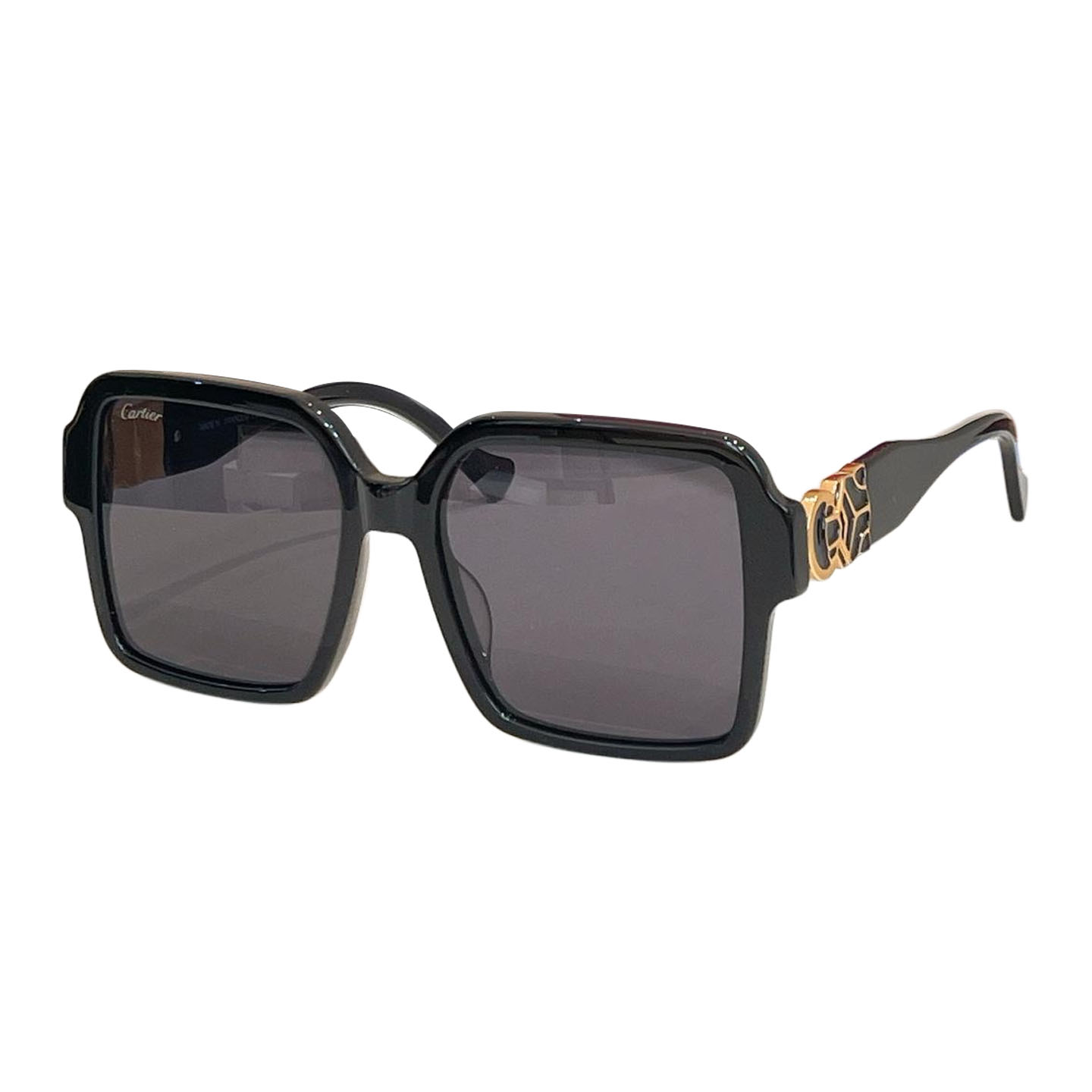 Cartier square frame glasses black/white/leopard/black white/grey/gradient blue color Size 55口16-145