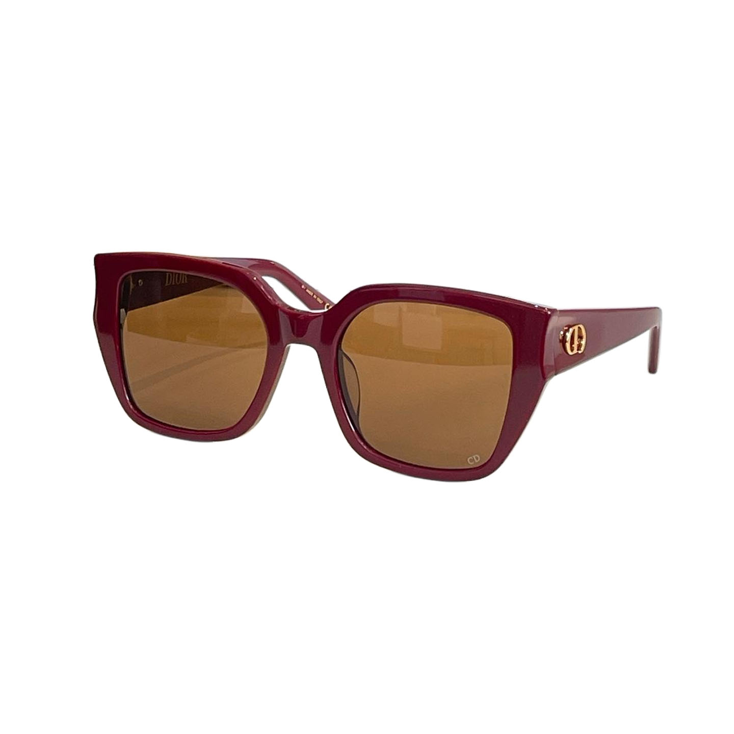DIOR square frame glasses red/white/black/purple black/blue orange/tawny/tawny black/leopard black color Size 53口21-145