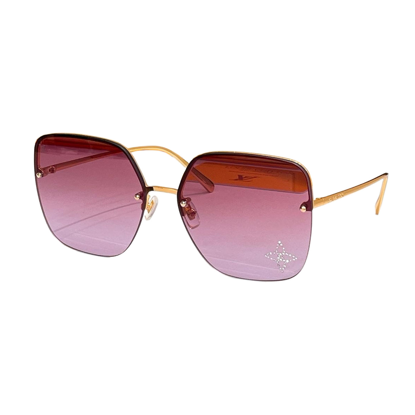 Louis Vuitton square frame glasses eggplant/red/brown/black/purple/blue orange color Size 63口17-142