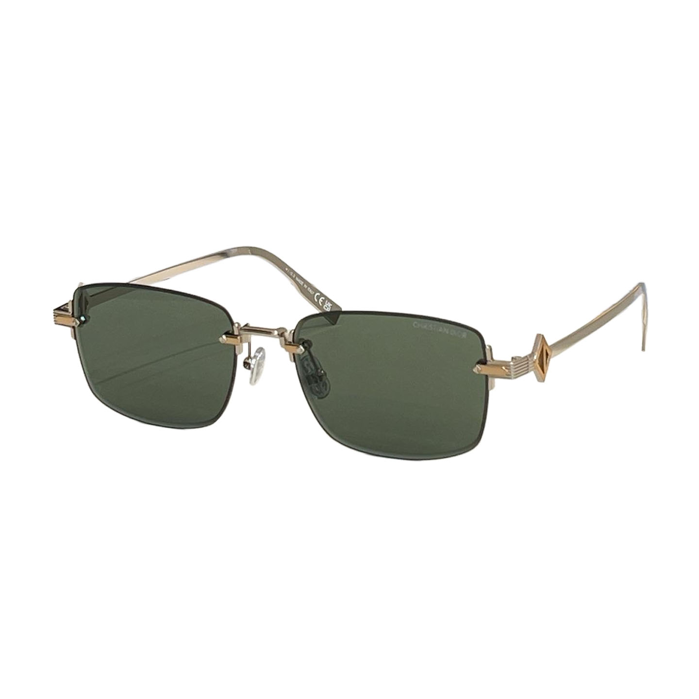 DIOR square gold frame glasses green/blue/purple/black/tawny/coffee/brown gold/black gold color Size 56口17-140