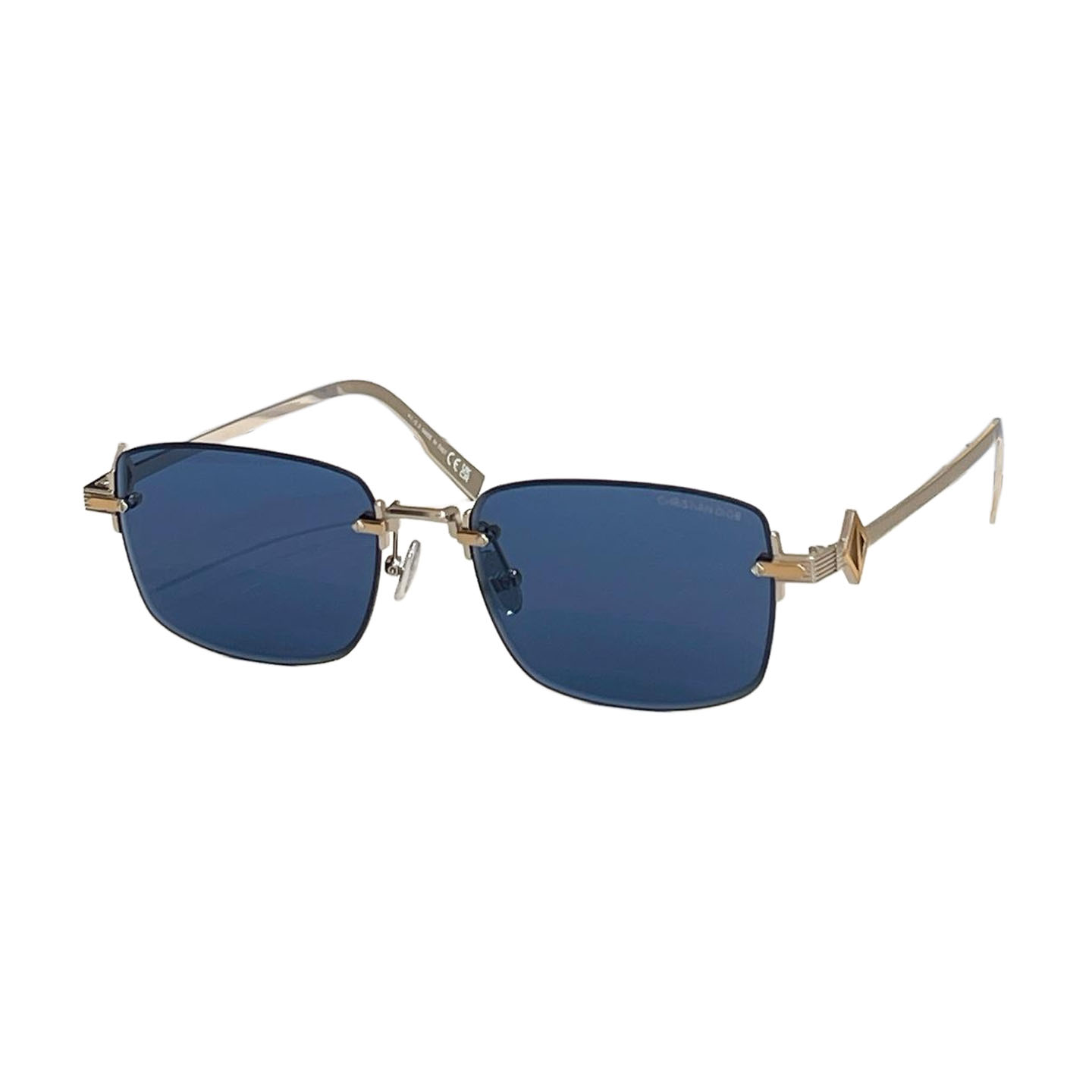 DIOR square gold frame glasses green/blue/purple/black/tawny/coffee/brown gold/black gold color Size 56口17-140
