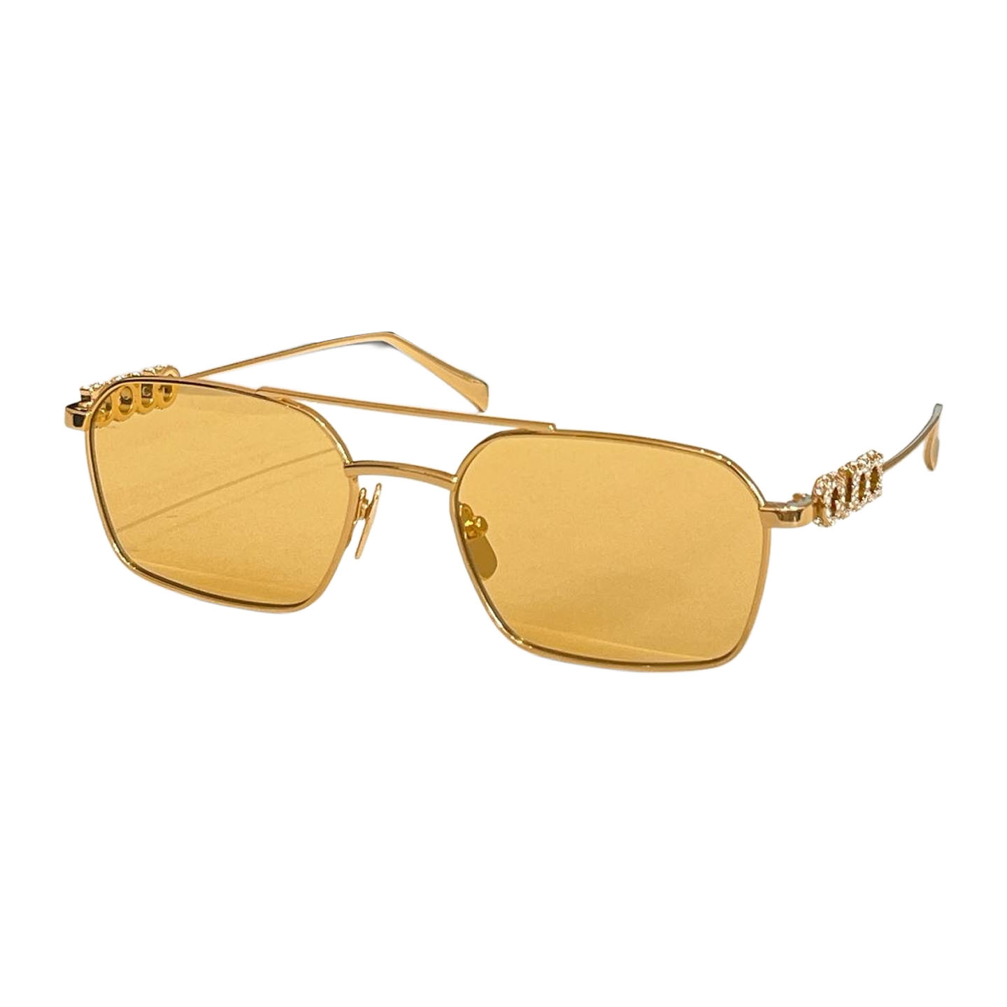 Gucci square frame glasses yellow/eggplant/gold/gun black/black gold/silver/grey gold/brown silver/red guccissima color Size 54口19-145