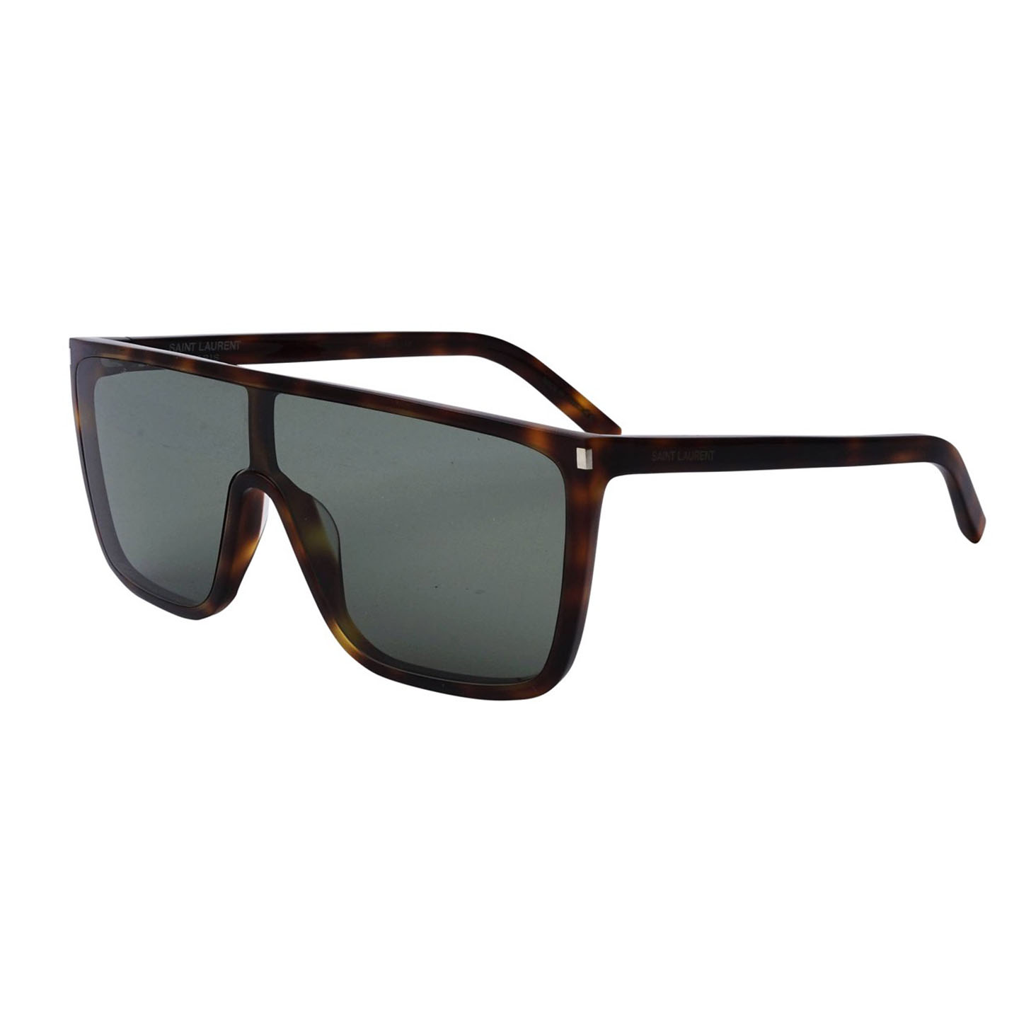 Saint Laurent square frame glasses leopard black/black/tawny/black orange/black linen color Size 99口1-145