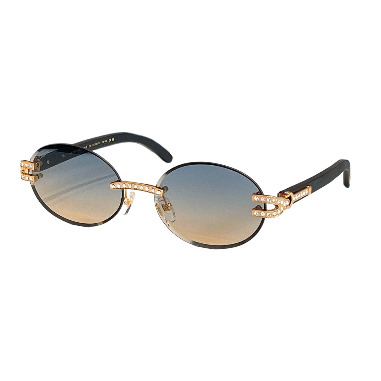 Cartier square frame glasses blue/black gold/purple gold/brown/red/purple silver/transparent purple/transparent brown color Size 58口15-135