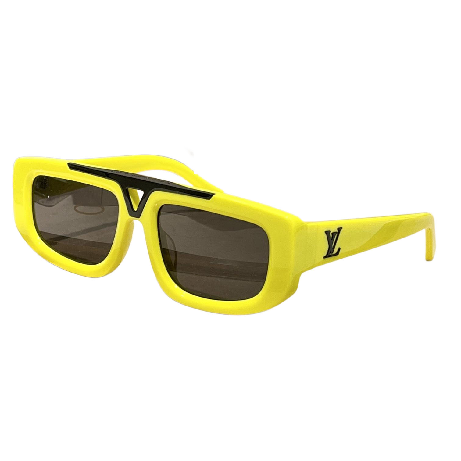 Louis Vuitton square frame glasses yellow/black white/black gold/leopard/beige/white/camel color Size 54口19-145