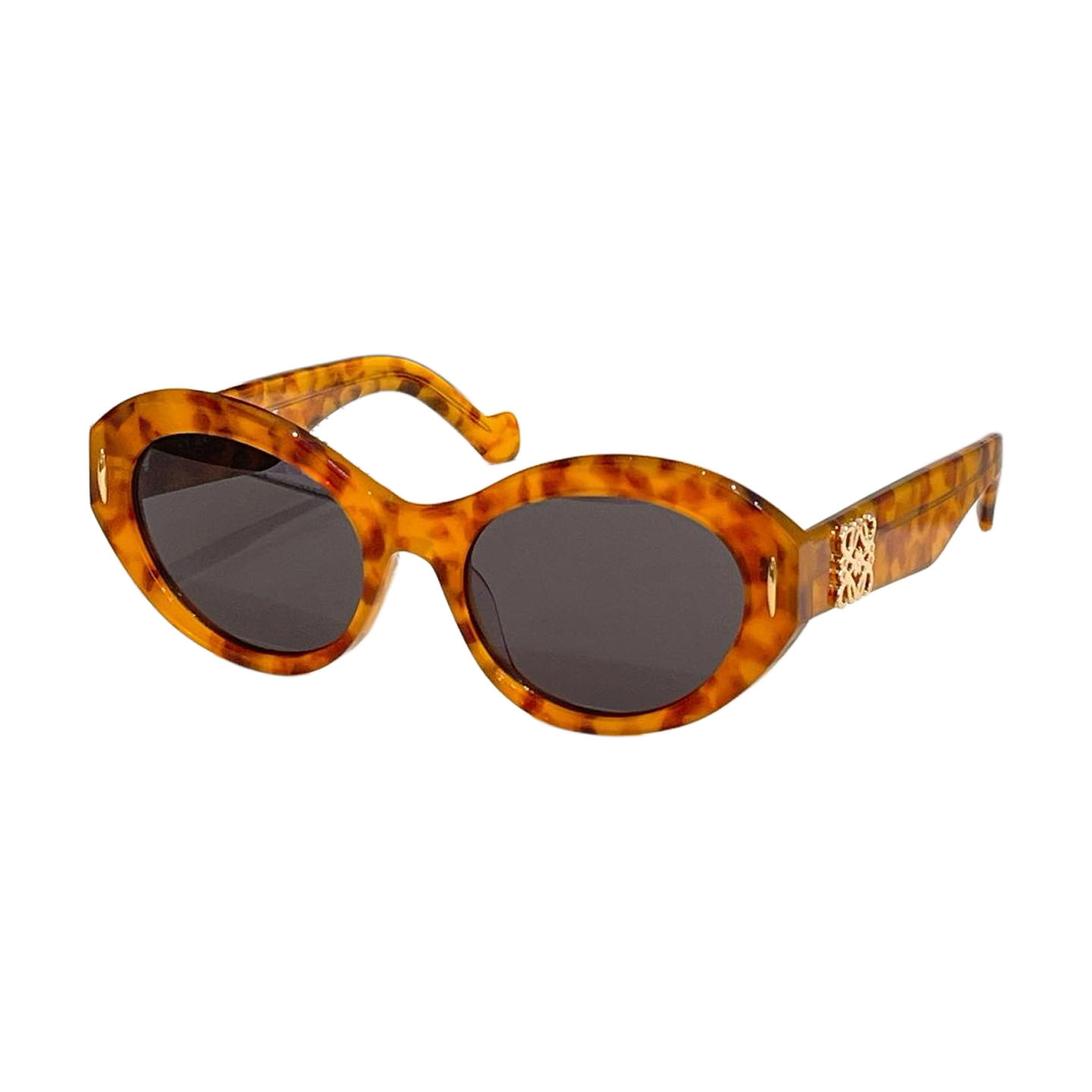 Loewe Oval glasses leopard brown/leopard black/black/black brown/tawny color Size 52口18-140
