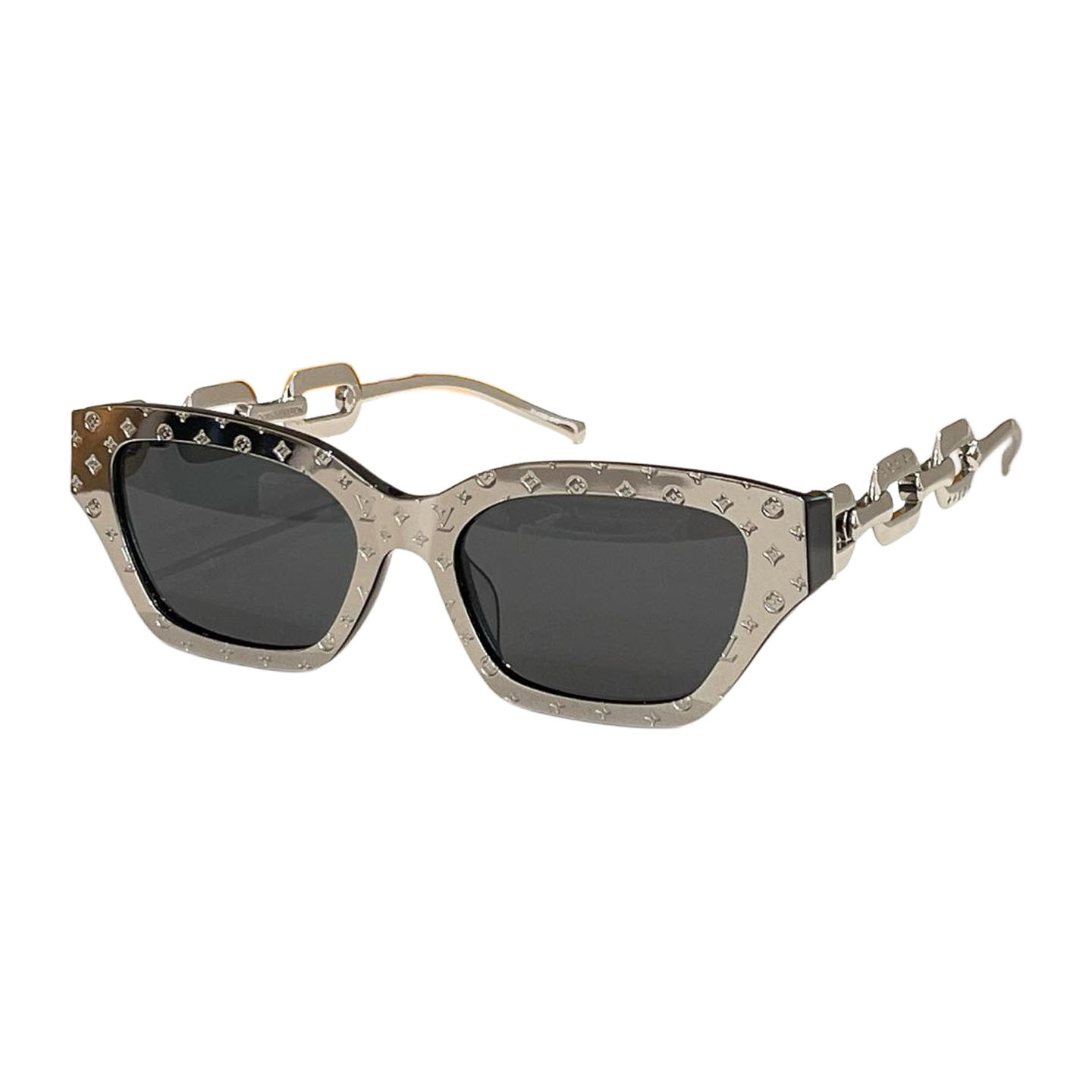 Louis Vuitton glasses silver/gold/black gold/leopard/white/blue/khaki color Size 54口19-145