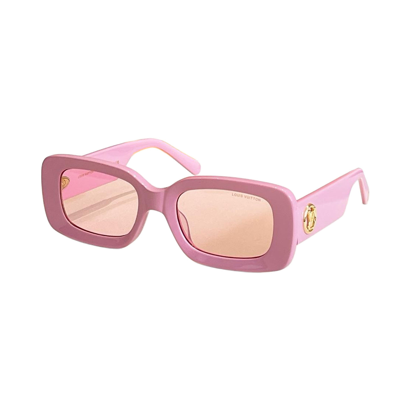 Louis Vuitton square frame glasses red/pink/beige/black/gun-black/leopard color Size 53口21-145