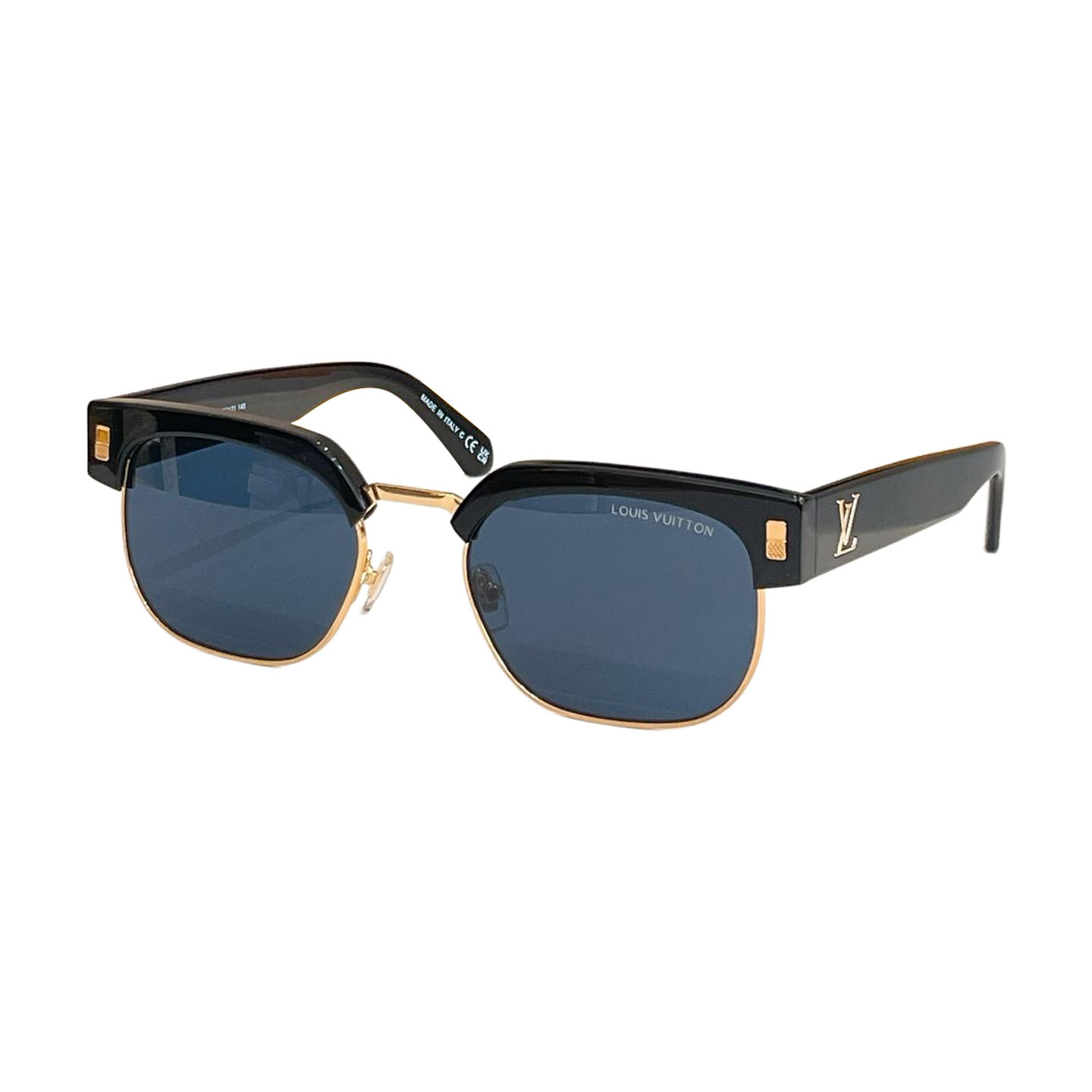 Louis Vuitton Clubmaster glasses blue/orange/olive/leopard/black gold/black silver color Size 55口21-145