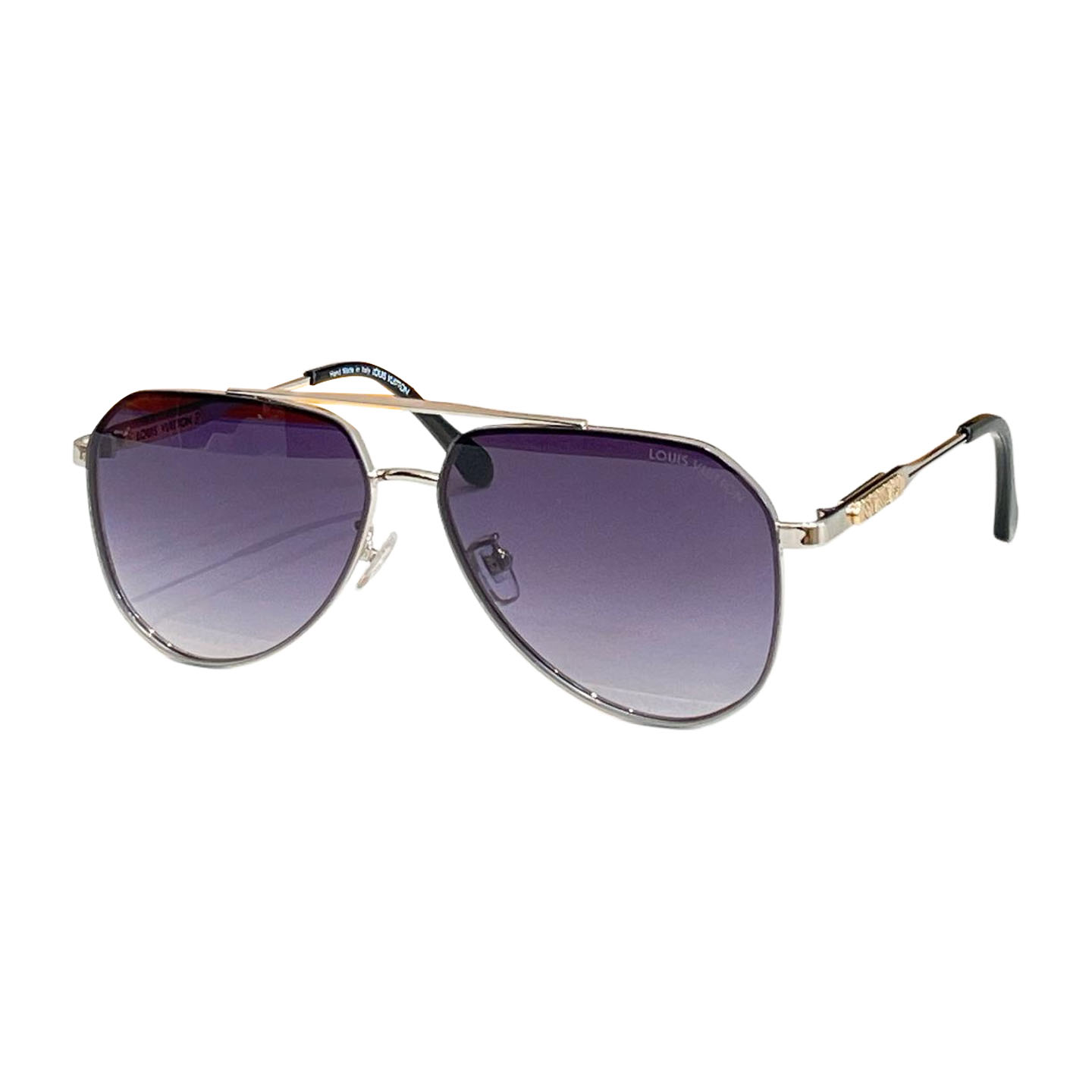 Louis Vuitton Aviator glasses brown/eggplant/brown Monogram pattern/blue Monogram pattern color Size 62口13-145