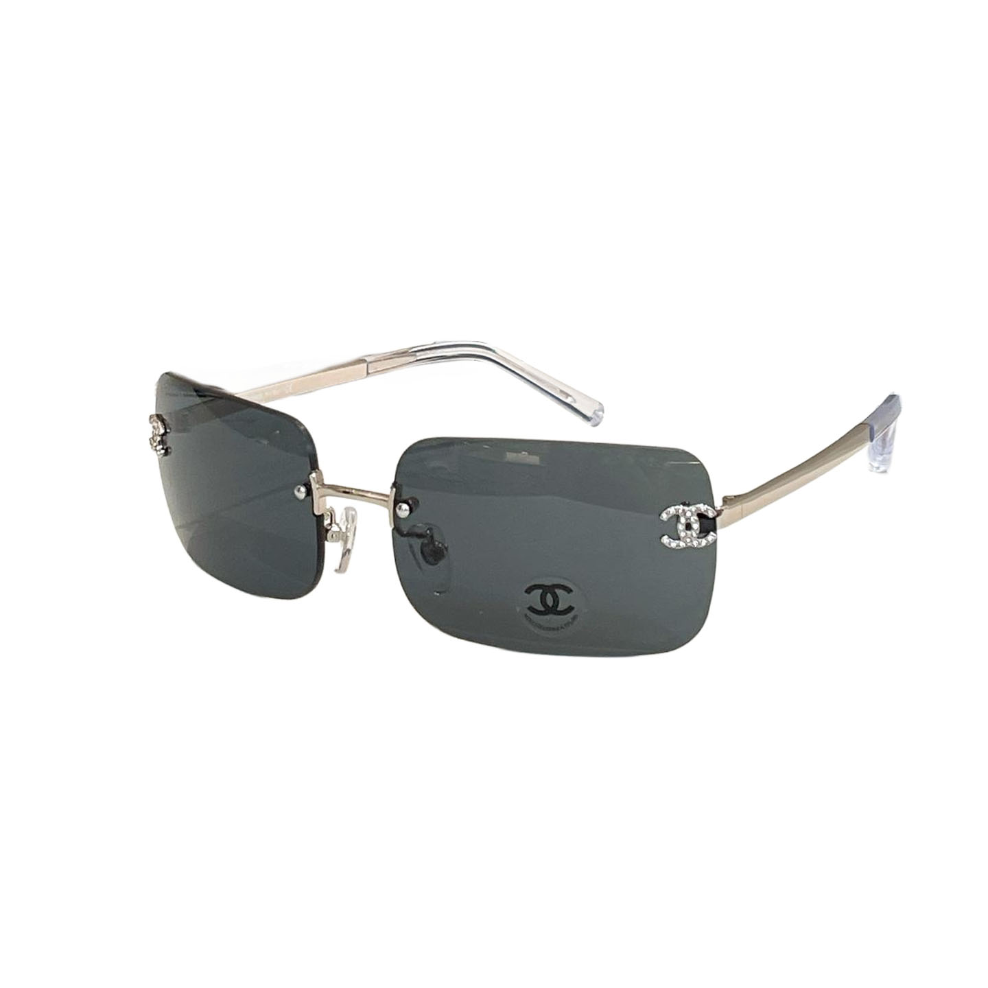 CHANEL square frame glasses black/pink/purple/tawny/grey/blue/lilac/bone color size 55-19-130