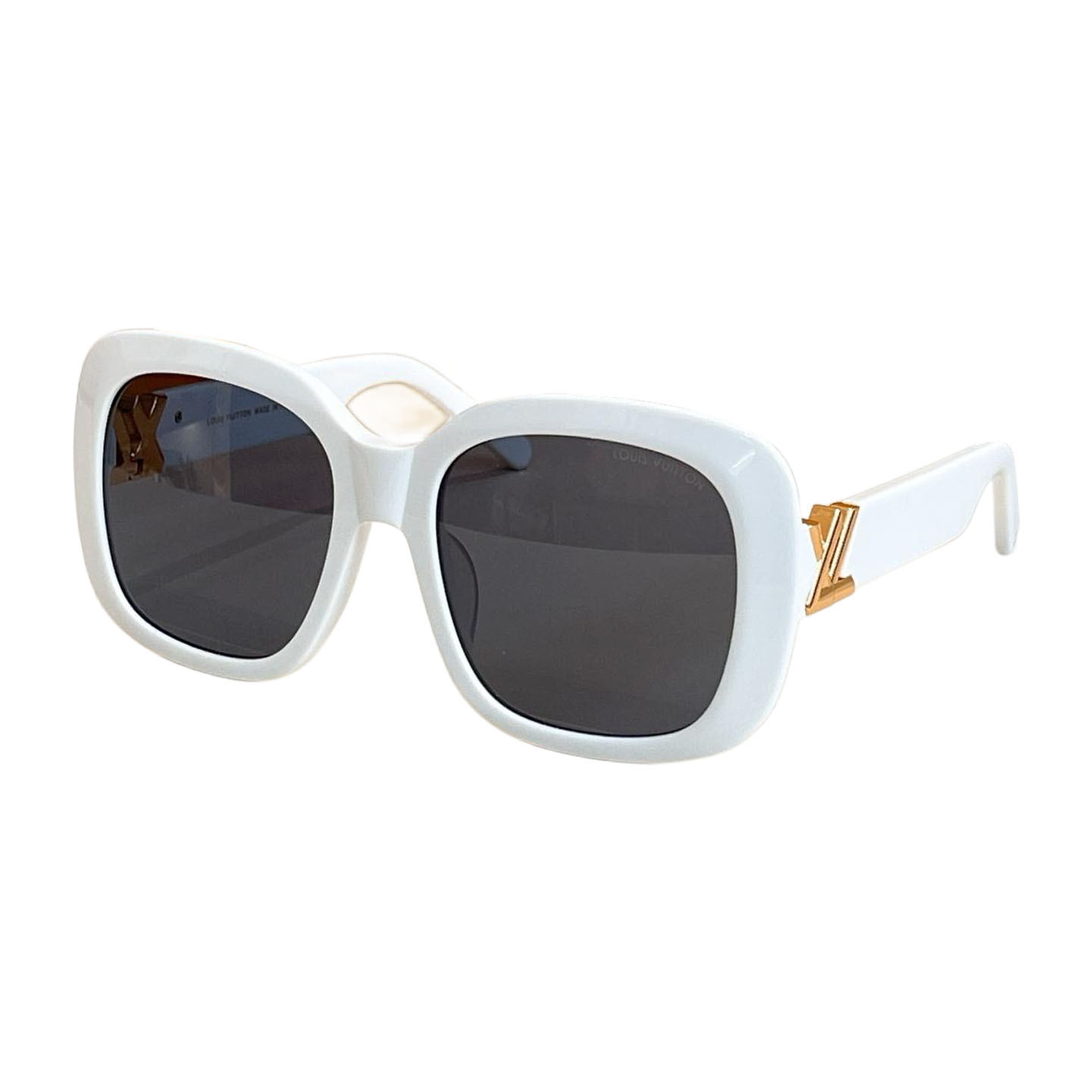 Louis Vuitton round frame glasses white/ivory/leopard/black/eggplant color Size 55口19-140