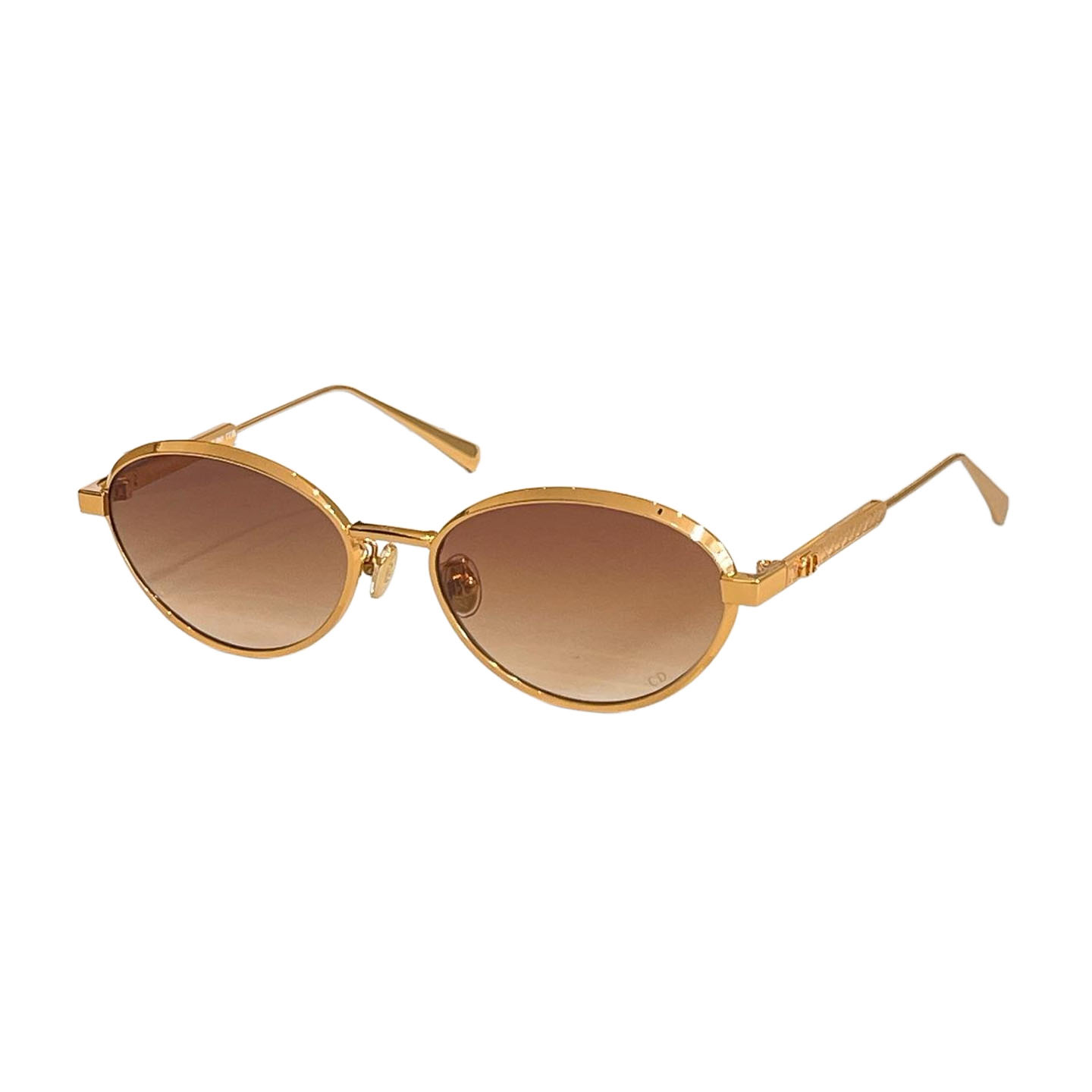 DIOR oval frame glasses gold black/gold brown/gold pink/silver black/gradient color of blue to orange Size 57口14-140