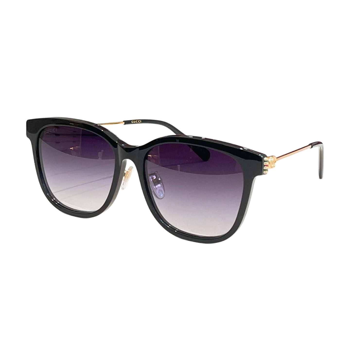 Gucci Wayfarer glasses green/eggplant/leopard brown/red brown/black/natural salmon/black gold/red gold/leopard color Size 56口16-145