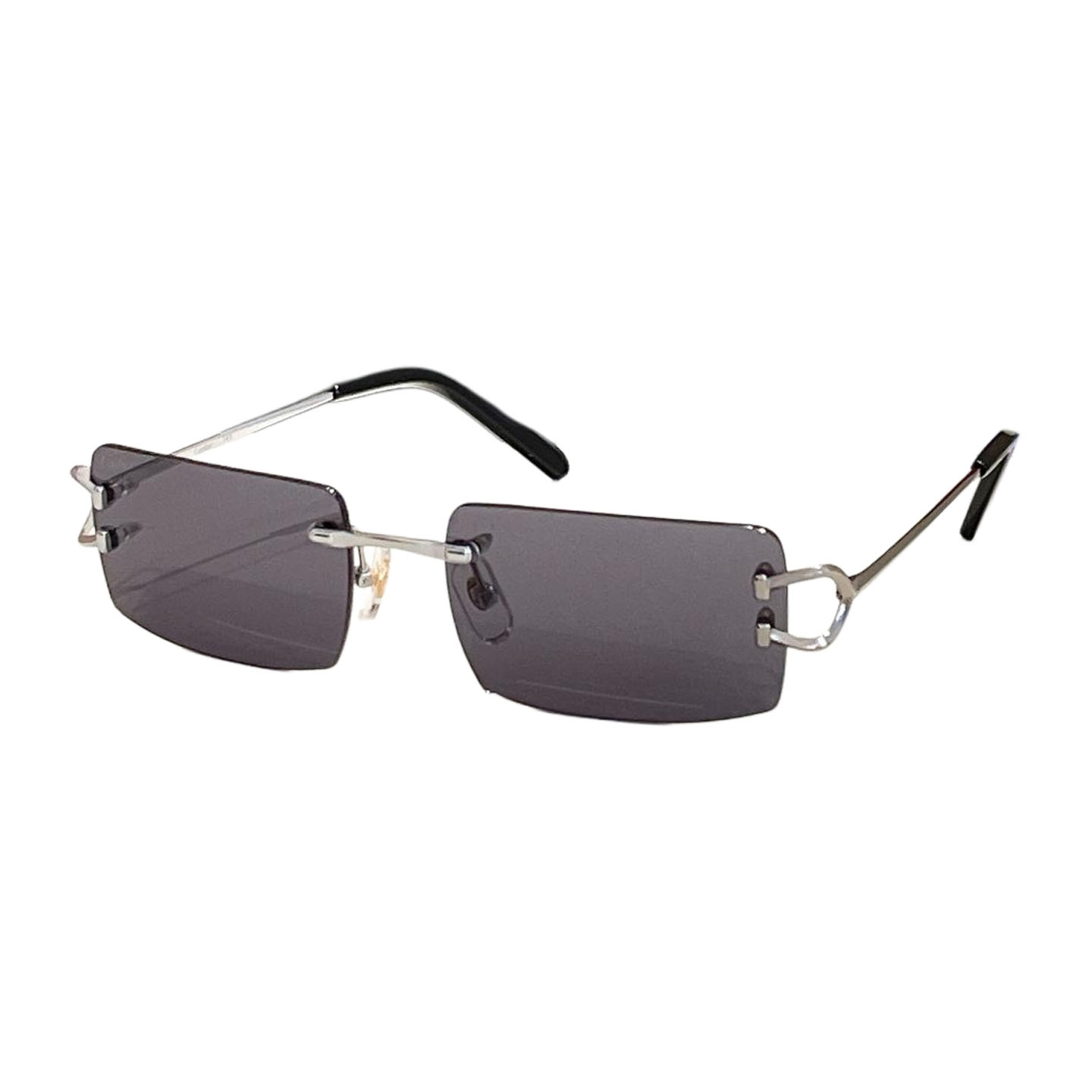 Cartier square frame glasses black silver/brown rose gold/blue silver/brown gold/black gold/silver/gold color Size 55-19-145