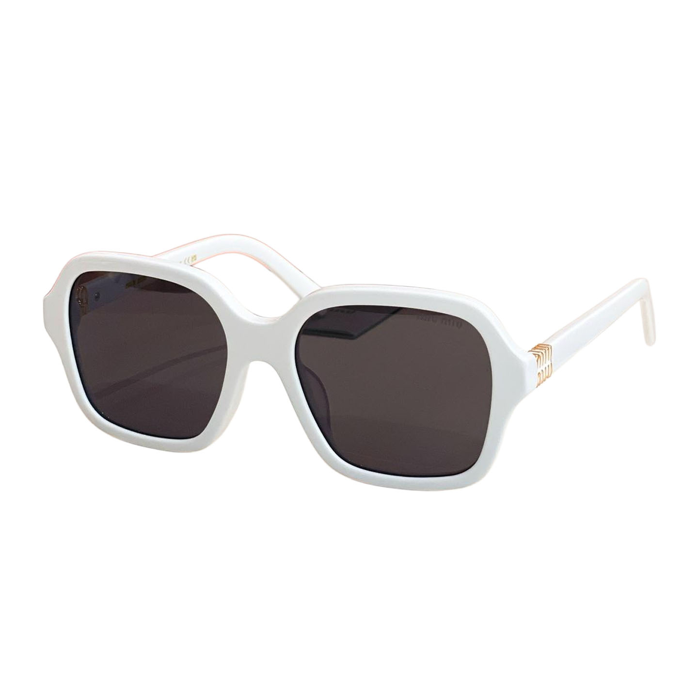 Miu Miu square frame glasses white/pink/eggplant/black/leopard blue/leopard brown color Size 55口19-145