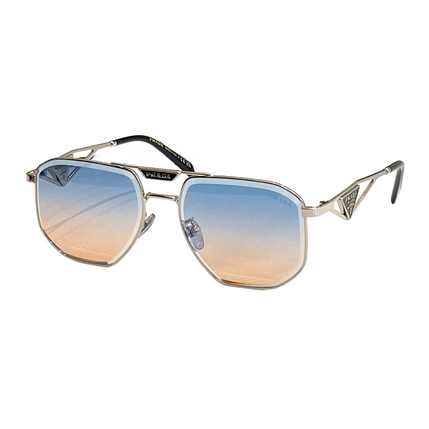 Prada Aviator glasses blue-orange/eggplant/brown/tawny/black color Size 59口18-145