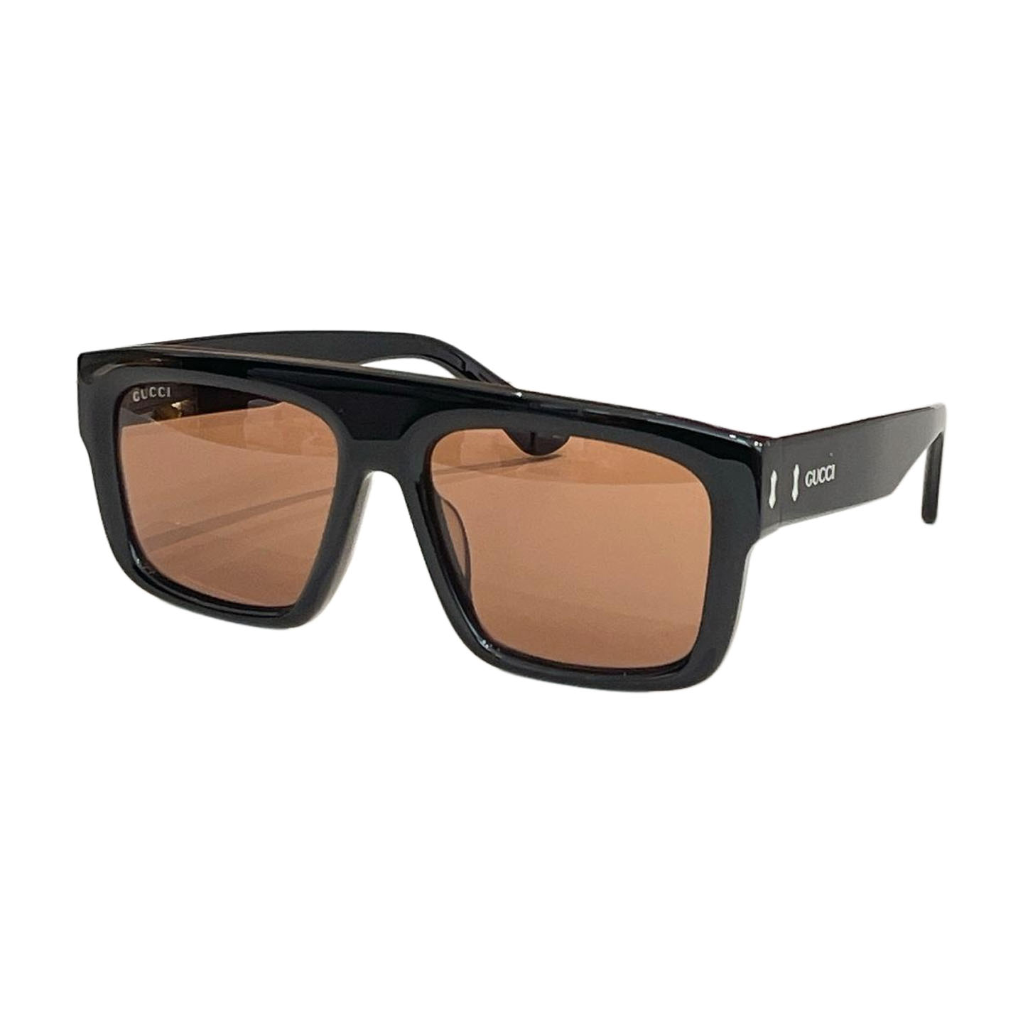 Gucci square frame glasses black brown/black yellow/black/green/leopard/black with white flower color Size 55口17-140