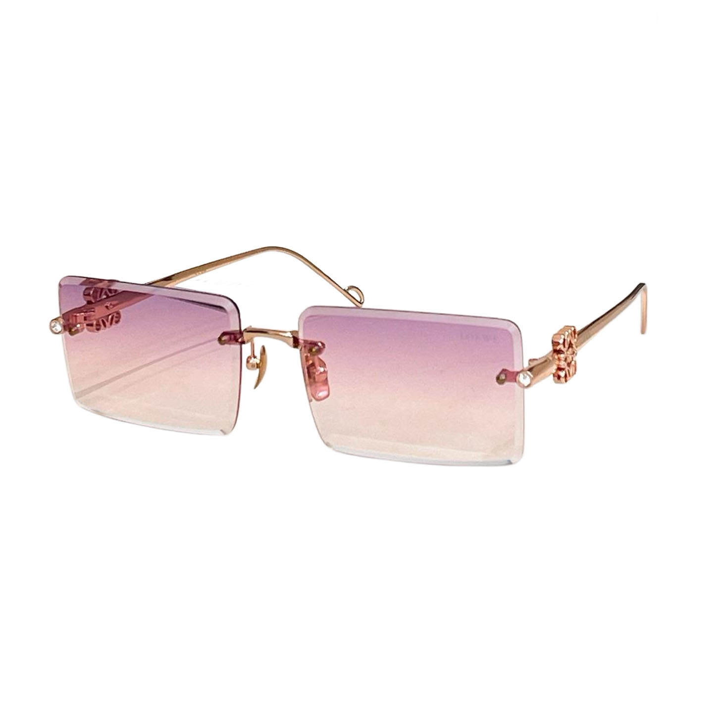 Loewe square frame glasses pink/black/black gold/rust/brown/blue/blue orange color Size 51口21-140