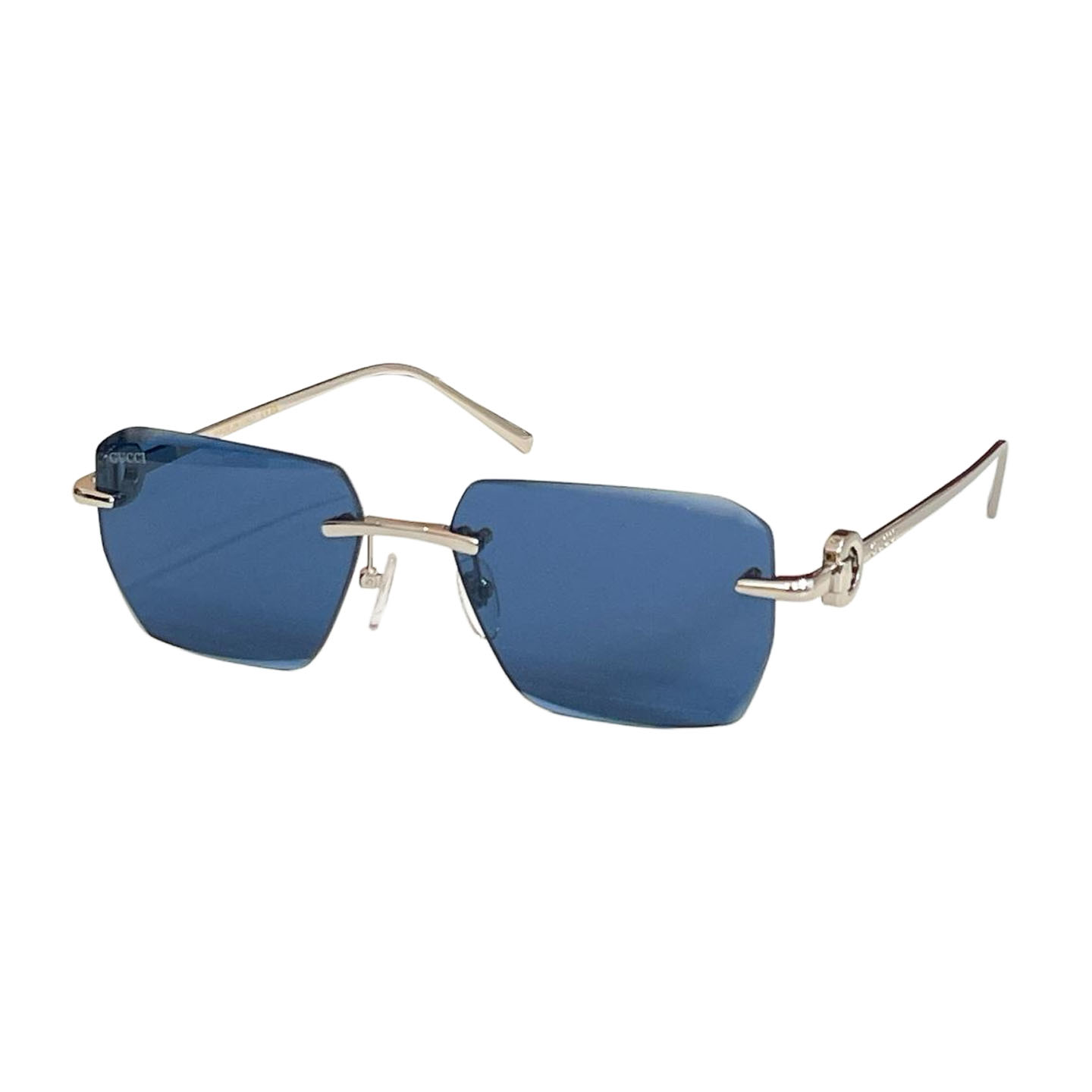 Gucci square frame glasses blue/brown/black gold/black silver/tawny/olive color Size 58口17-143