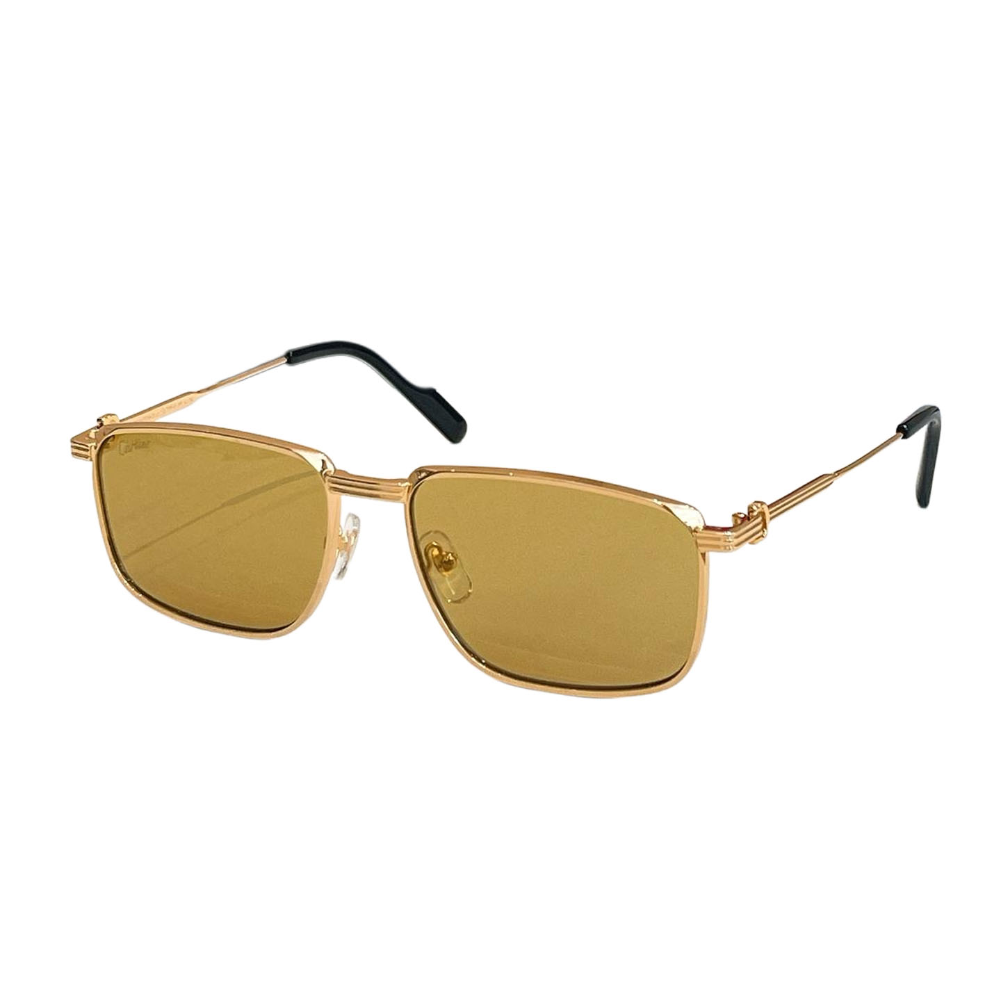 Cartier square frame glasses tawny/black/green/blue/grey/brown gold/indigo gold color Size 58口18-137