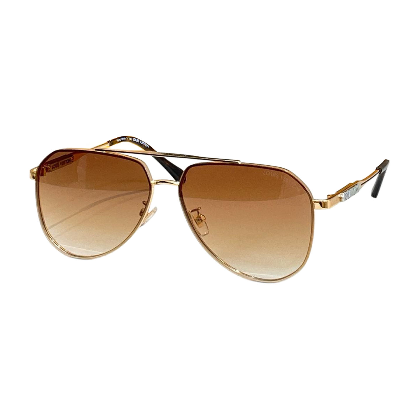 Louis Vuitton Aviator glasses brown/eggplant/brown Monogram pattern/blue Monogram pattern color Size 62口13-145