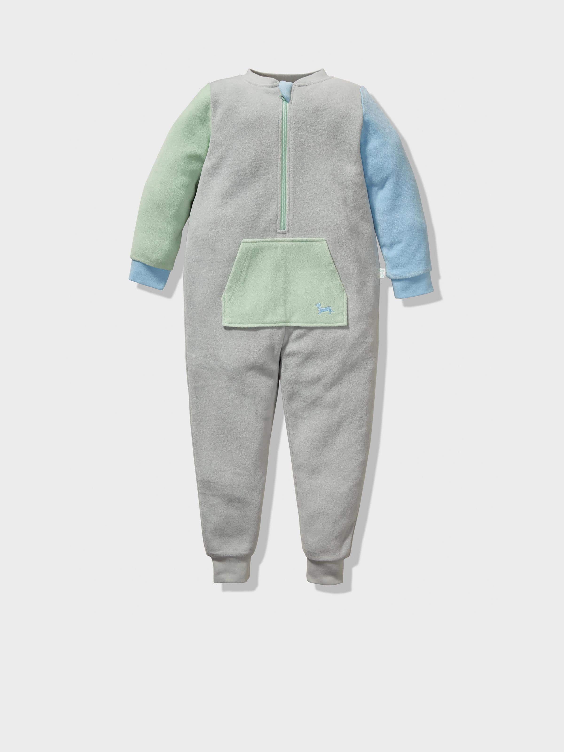Jnr Boys Blue Teddy Onesie